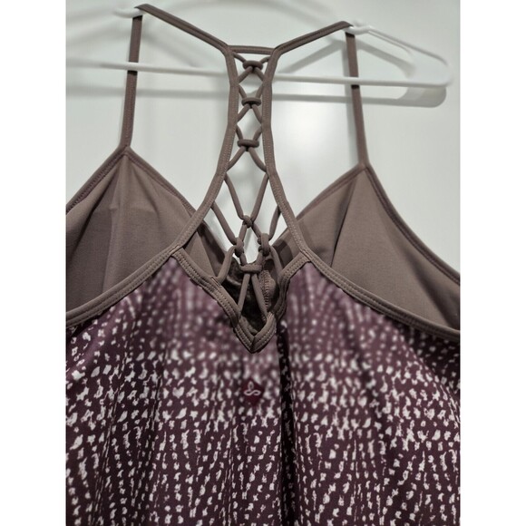 Prana Womens Elixir Activewear Tank Dress Tennis‎ Lattice Racerback Plum Sz XL - Picture 8 of 9